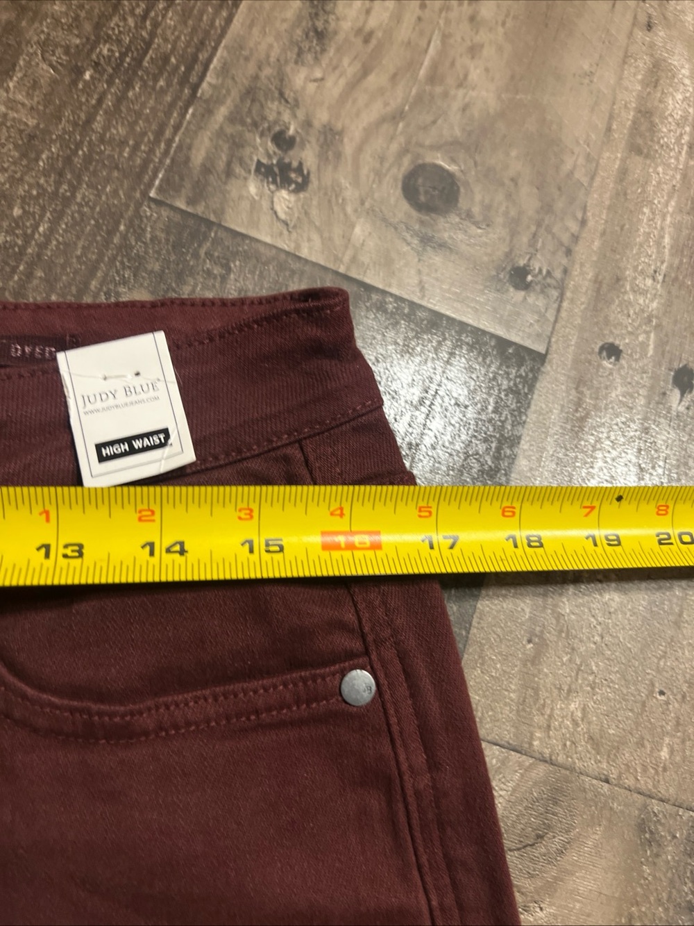 Judy Blue Wide-Leg Jeans in Brick Red - Picture 3 of 8